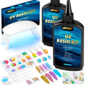 UPDOKIT UV Resin Kit with Lamp | 240g Crystal Resin Jewelry Making Set