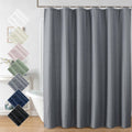 Aiyufeng Moga Grey Fabric Shower Curtain | Luxury 3D Texture, 72x72"
