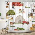 Rustic Farm Animal Shower Curtain | Waterproof Polyester