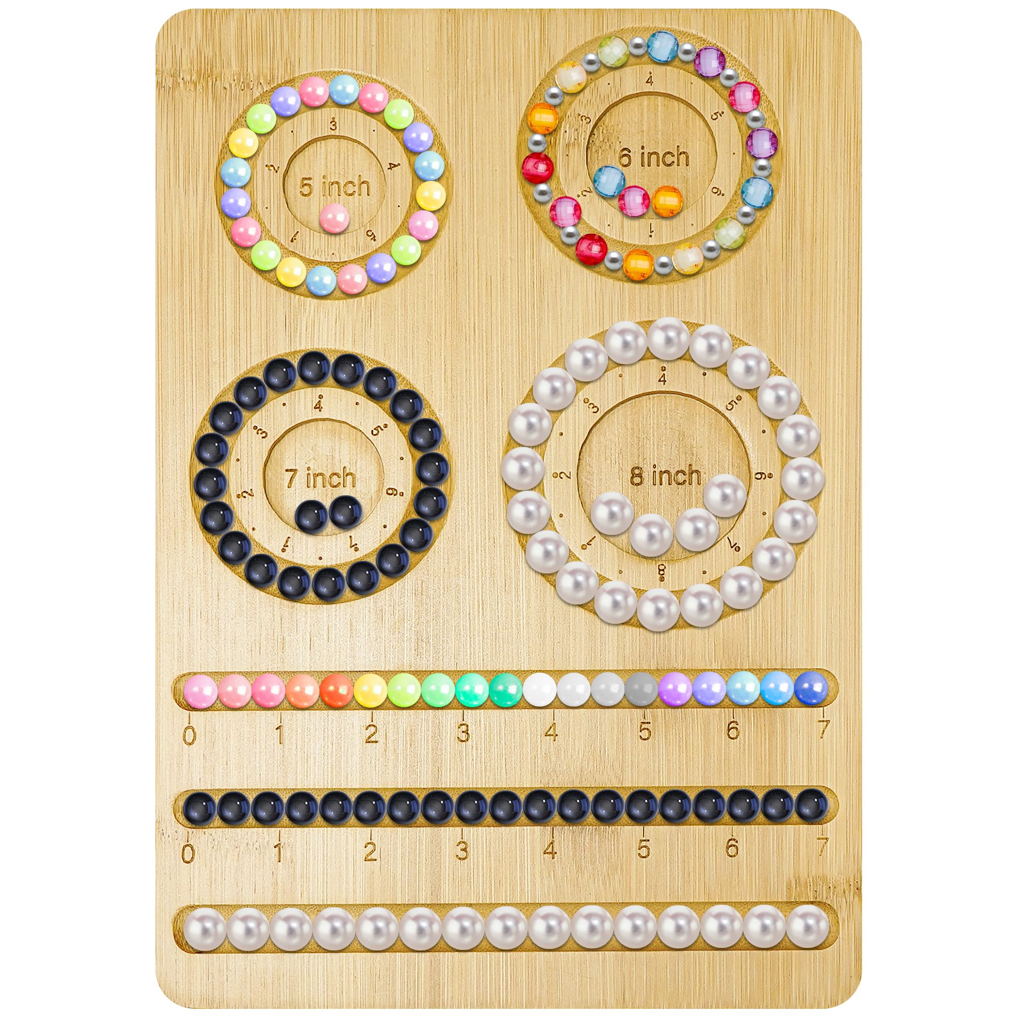 Orgthin Bamboo Bead Board – Jewelry Design Tray for Necklace & Bracelet