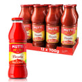 Mutti Passata Sieved Italian Tomatoes – 700g Glass Bottle (Pack of 12)