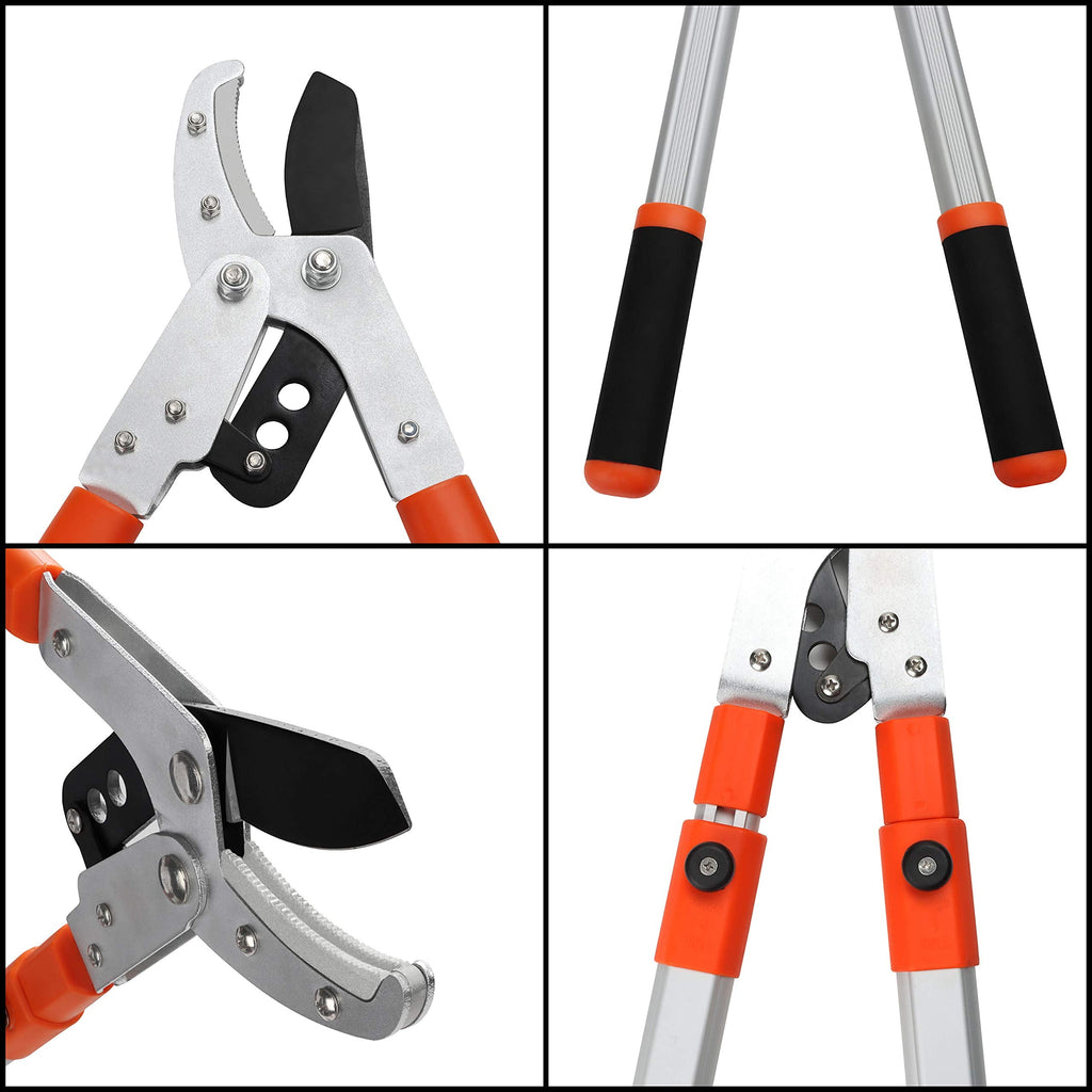 Kurtzy Heavy Duty Telescopic Anvil Lopper – 67-100cm Extendable Tree Cutter