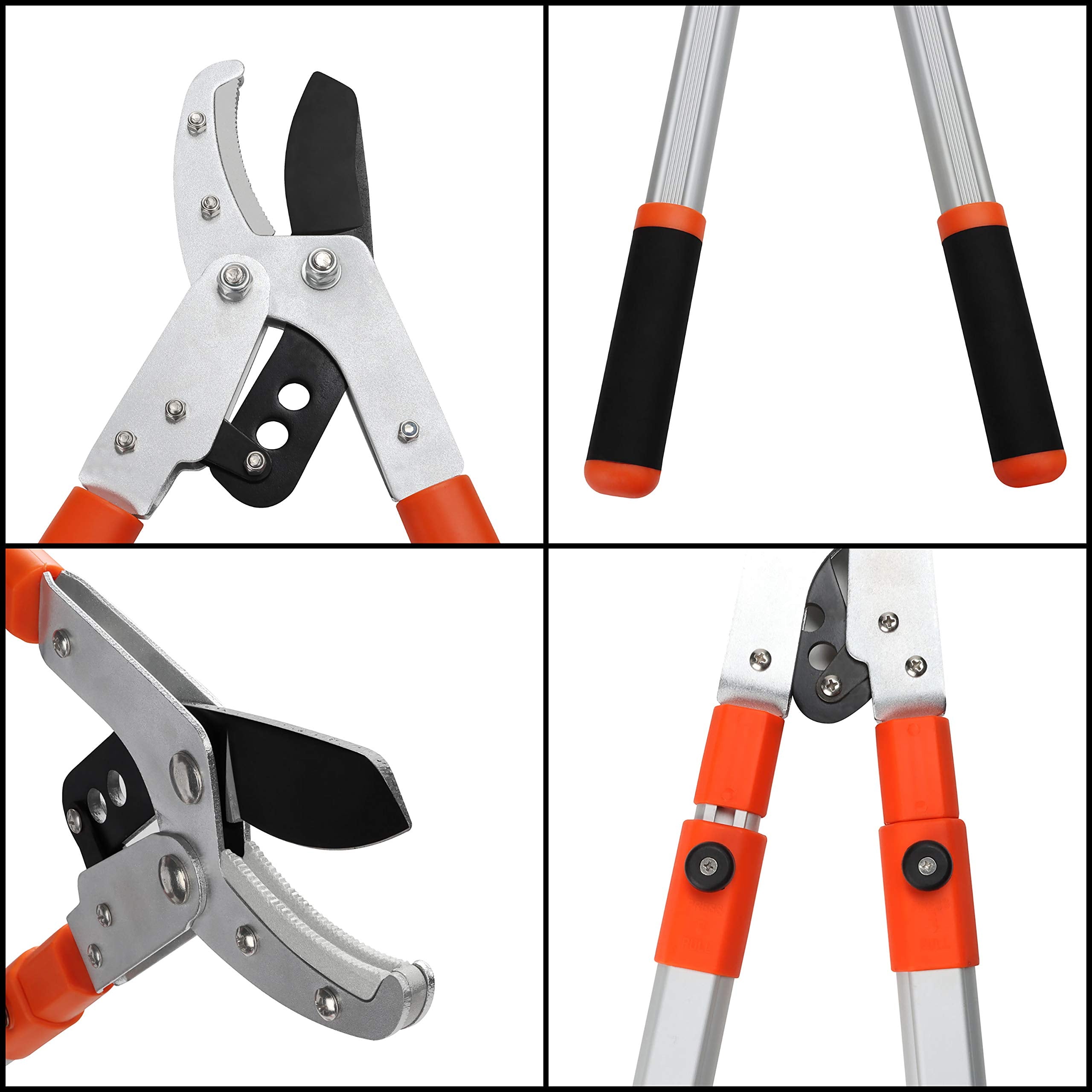 Kurtzy Heavy Duty Telescopic Anvil Lopper – 67-100cm Extendable Tree Cutter