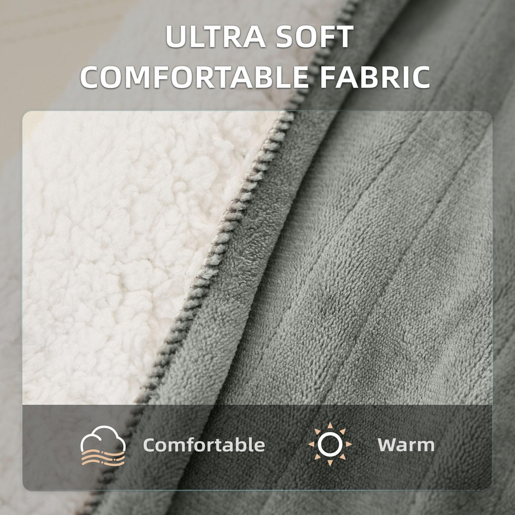 JET'S HOME Electric Blanket – 130x160cm Heated Throw with 6 Heat Settings