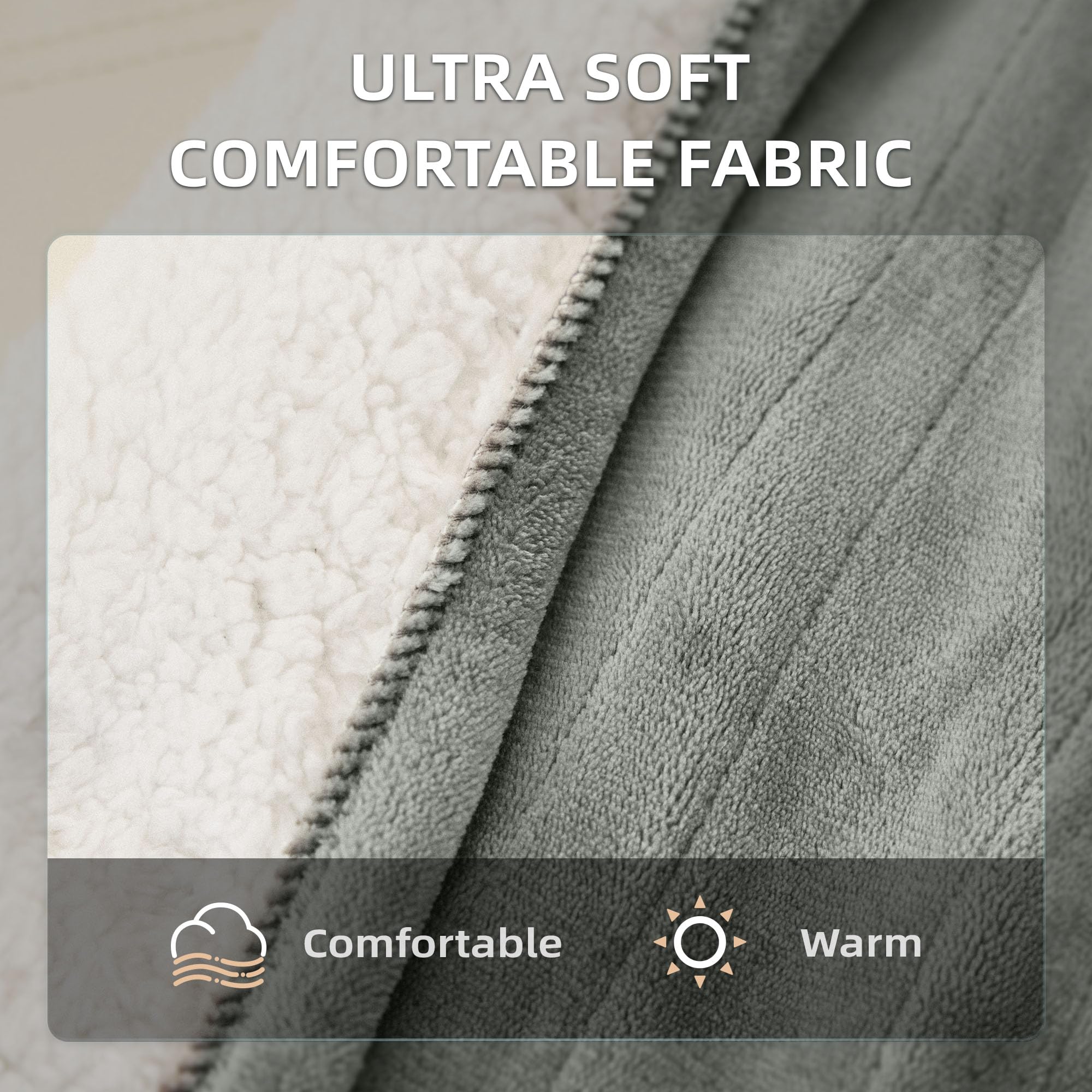 JET'S HOME Electric Blanket – 130x160cm Heated Throw with 6 Heat Settings