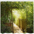 Bamboo Forest Scenery Waterproof Fabric Shower Curtain