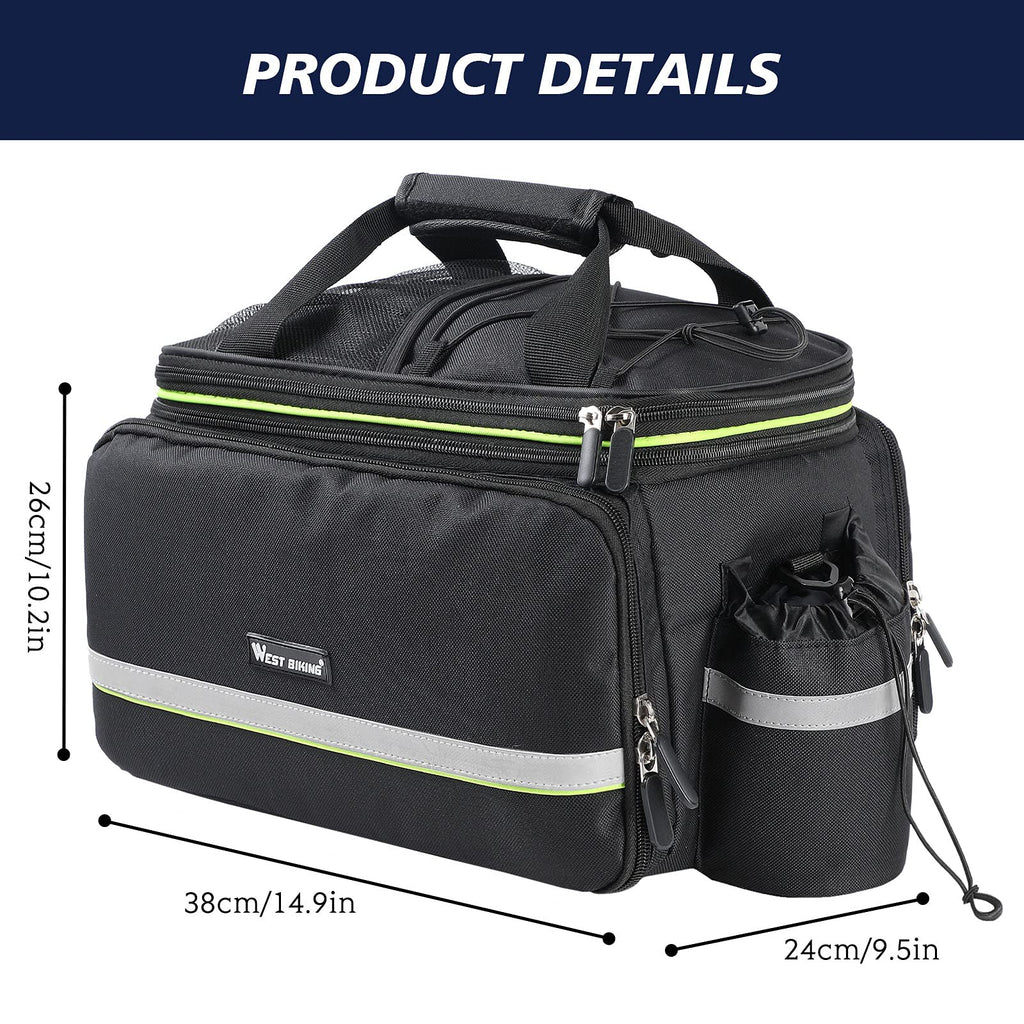 UBORSE 35L Bike Pannier Bag | Waterproof Rear Trunk Storage for MTB
