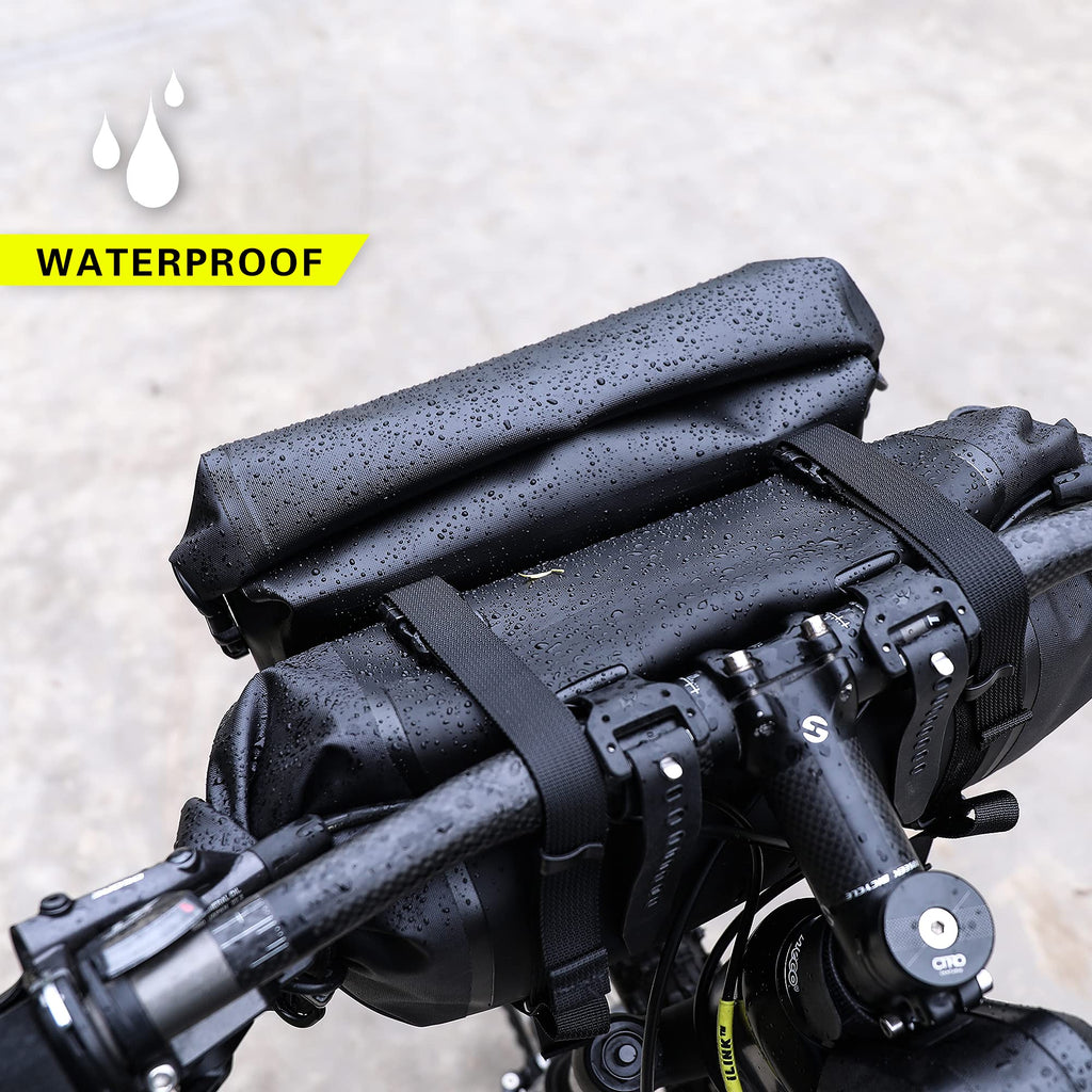 Rhinowalk 2PC Waterproof Bike Handlebar Bag - 12L Large Capacity Set
