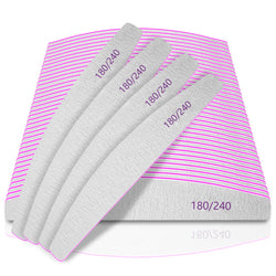 Jolof Store Professional Nail Files 50pcs – 180/240 Grit Washable Emery Board