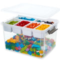 Citylife 30L Plastic Storage Box with 6 Removable Trays | Craft Organizer