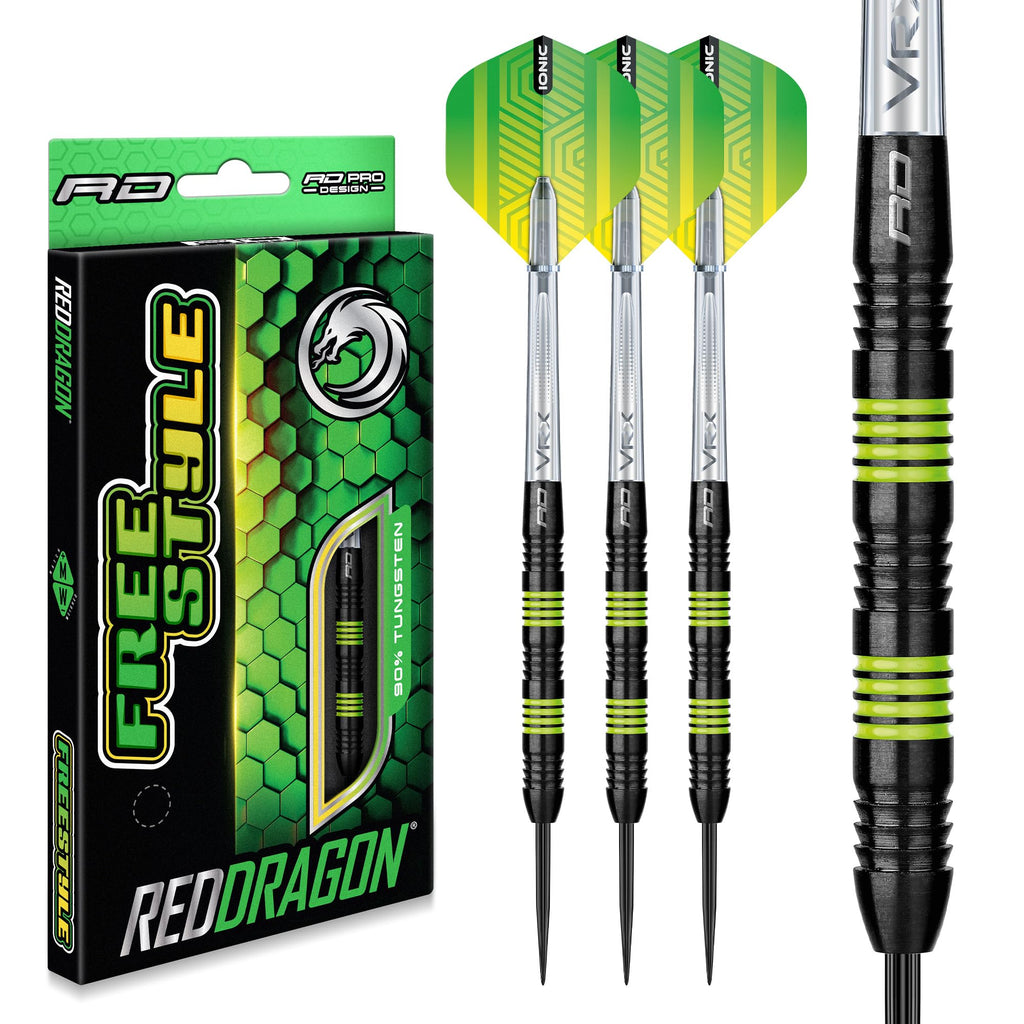 Red Dragon Freestyle 24g Tungsten Darts Set | 90% Tungsten Steel Tip
