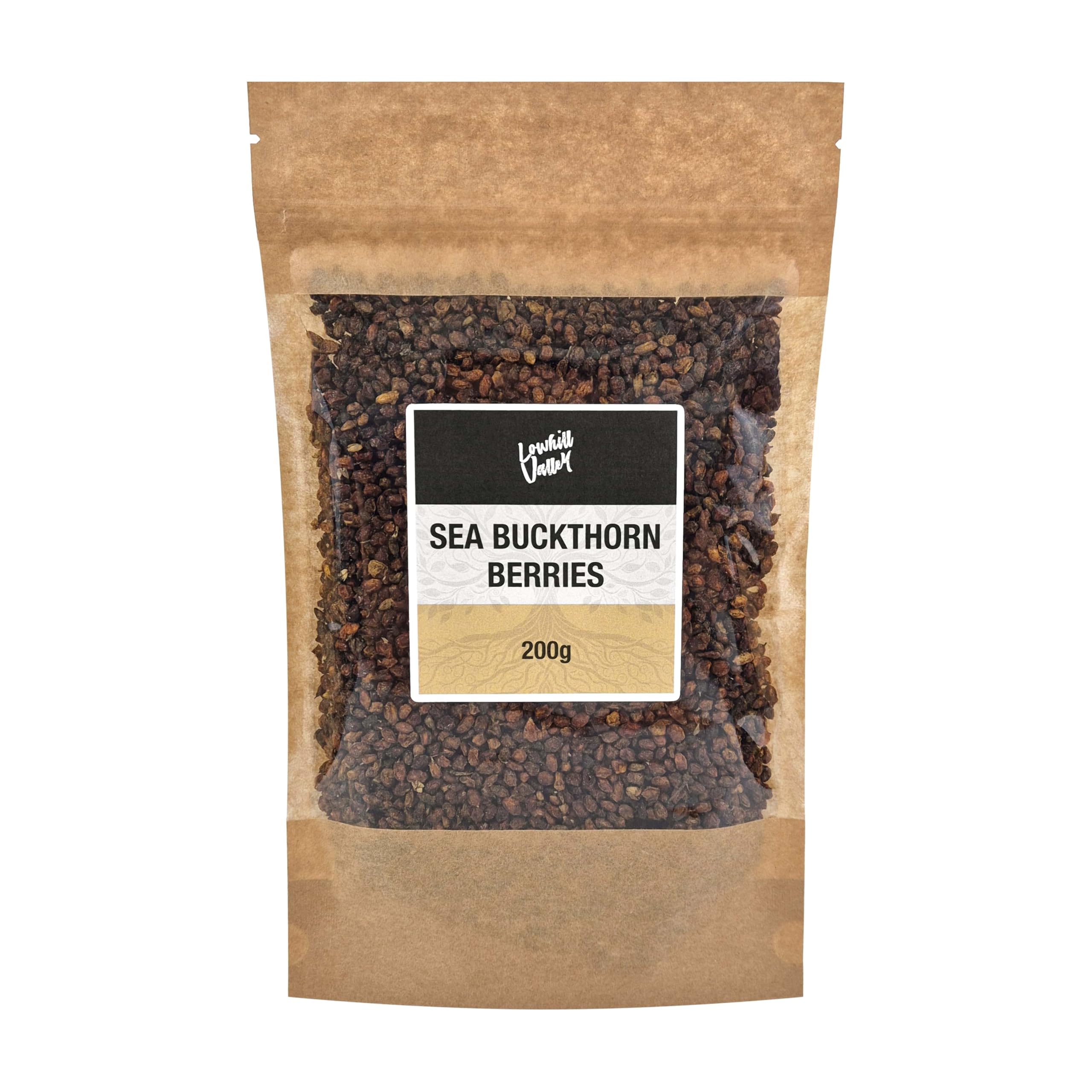 Lowhill Valley Sea Buckthorn Berries – 100% Pure Whole Berries, 200g