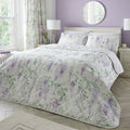 Dreams & Drapes Purple Wisteria Quilted Bedspread – Reversible Floral
