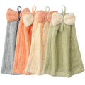 4-Pack Hanging Coral Velvet Hand Towels – Quick Dry Microfibre