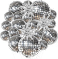Jolof Store 20-Piece Silver Disco Ball Foil Balloons for 70s Party Decor