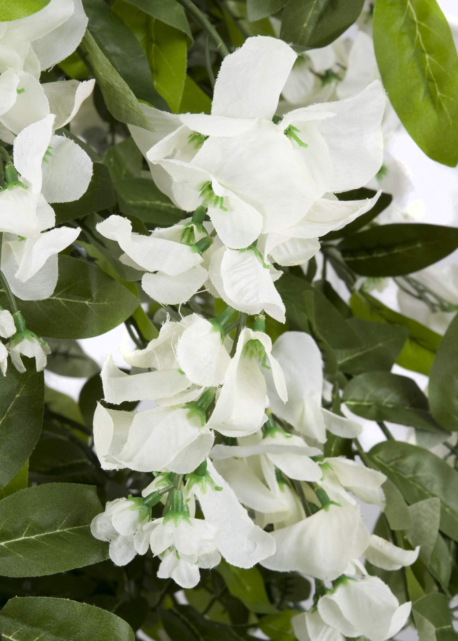 GreenBrokers Artificial Wisteria Tree - 4ft/130cm White Potted Plant