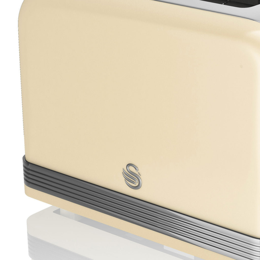 Swan Retro 2-Slice Toaster – 815W with 6 Browning Levels, Cream