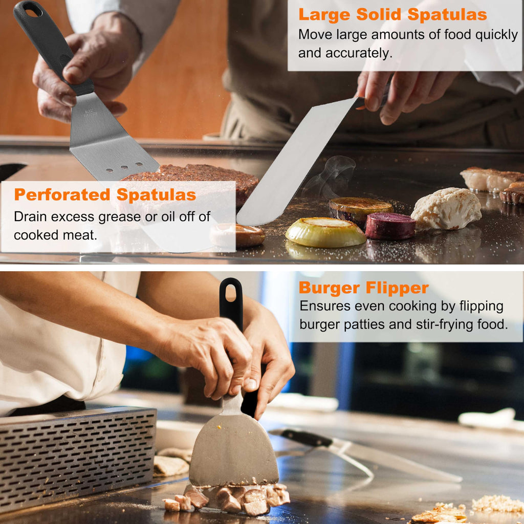 grilljoy 28-Piece Griddle Accessories Kit with Smash Burger Press