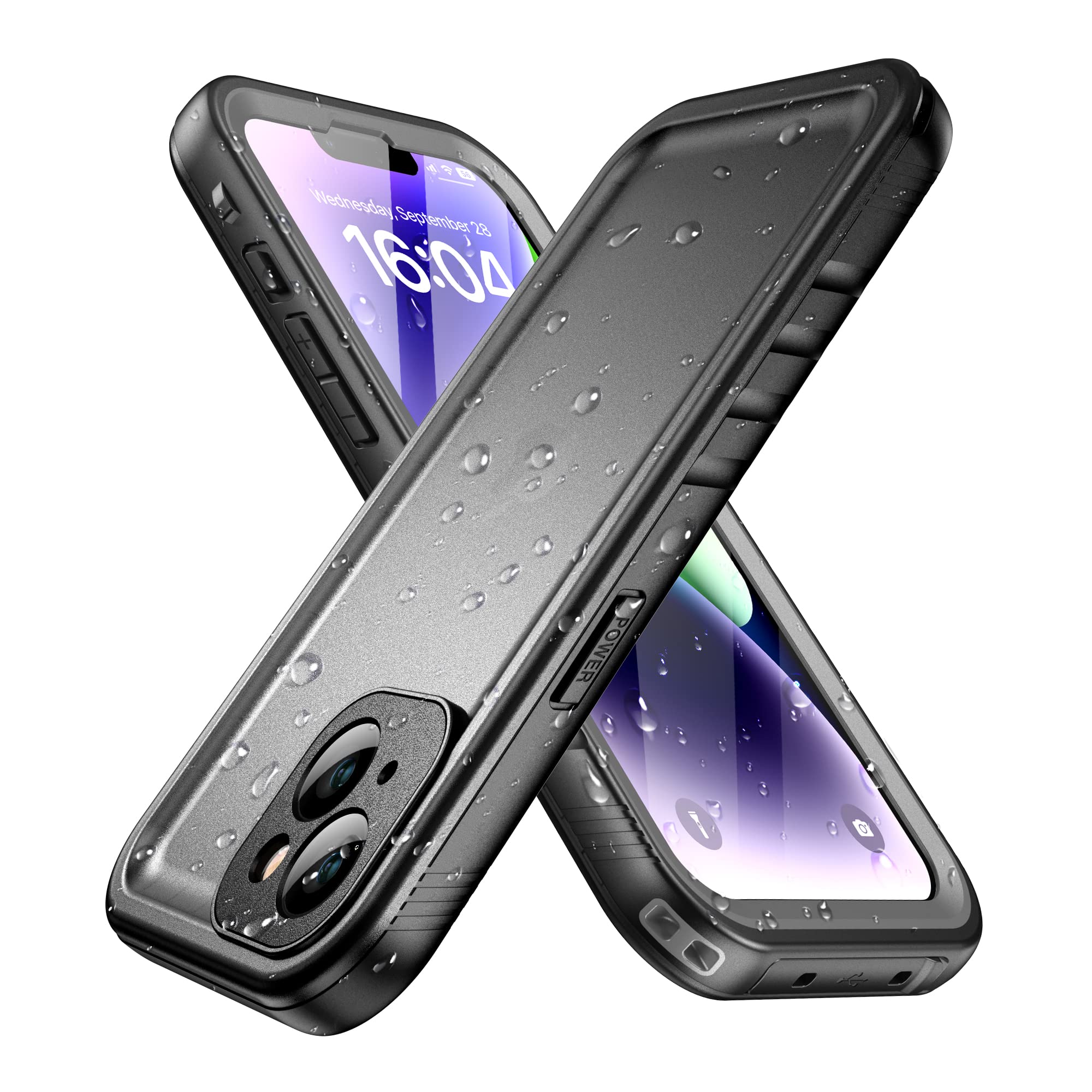 SPORTLINK iPhone 14 Waterproof Case – IP68 Full Body Shockproof Cover