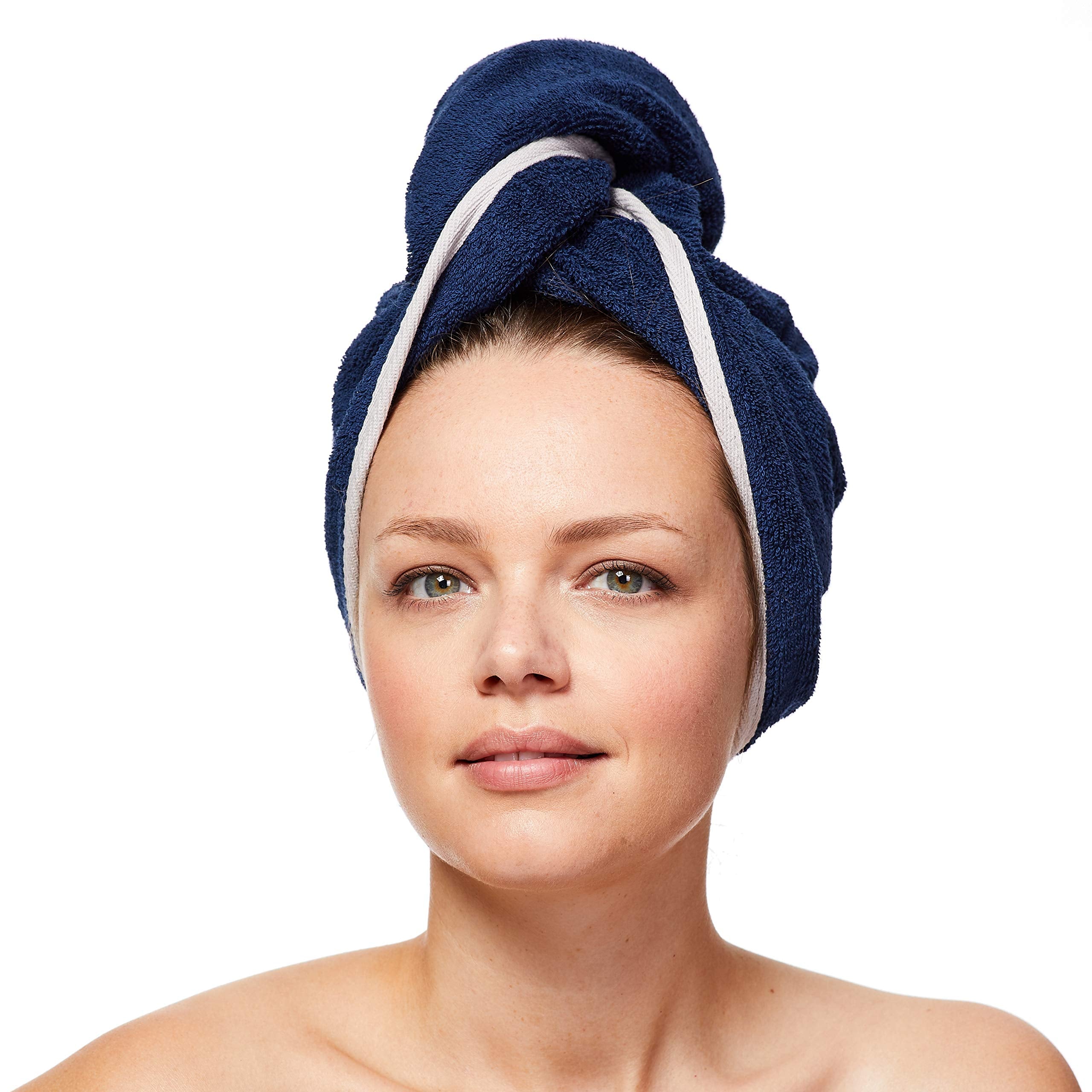 Sowel Hair Towel Wrap – 100% Organic Cotton Turban for Hair Drying