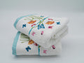 Lex's Linens Turkish Cotton Floral Embroidered Hand Towels - Pack of 2