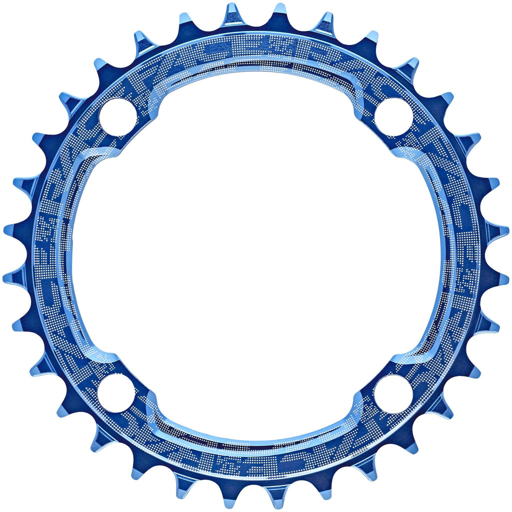 Race Face Narrow Wide Single Chainring - 104 BCD 34T Blue MTB 10/11/12S