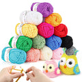 YINVA 15-Piece Acrylic Crochet Yarn Set – 25g Soft Knitting Wool for Crafts