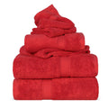 Jolof Store Egyptian Cotton 6-Piece Towel Set – Plush Red Excursion