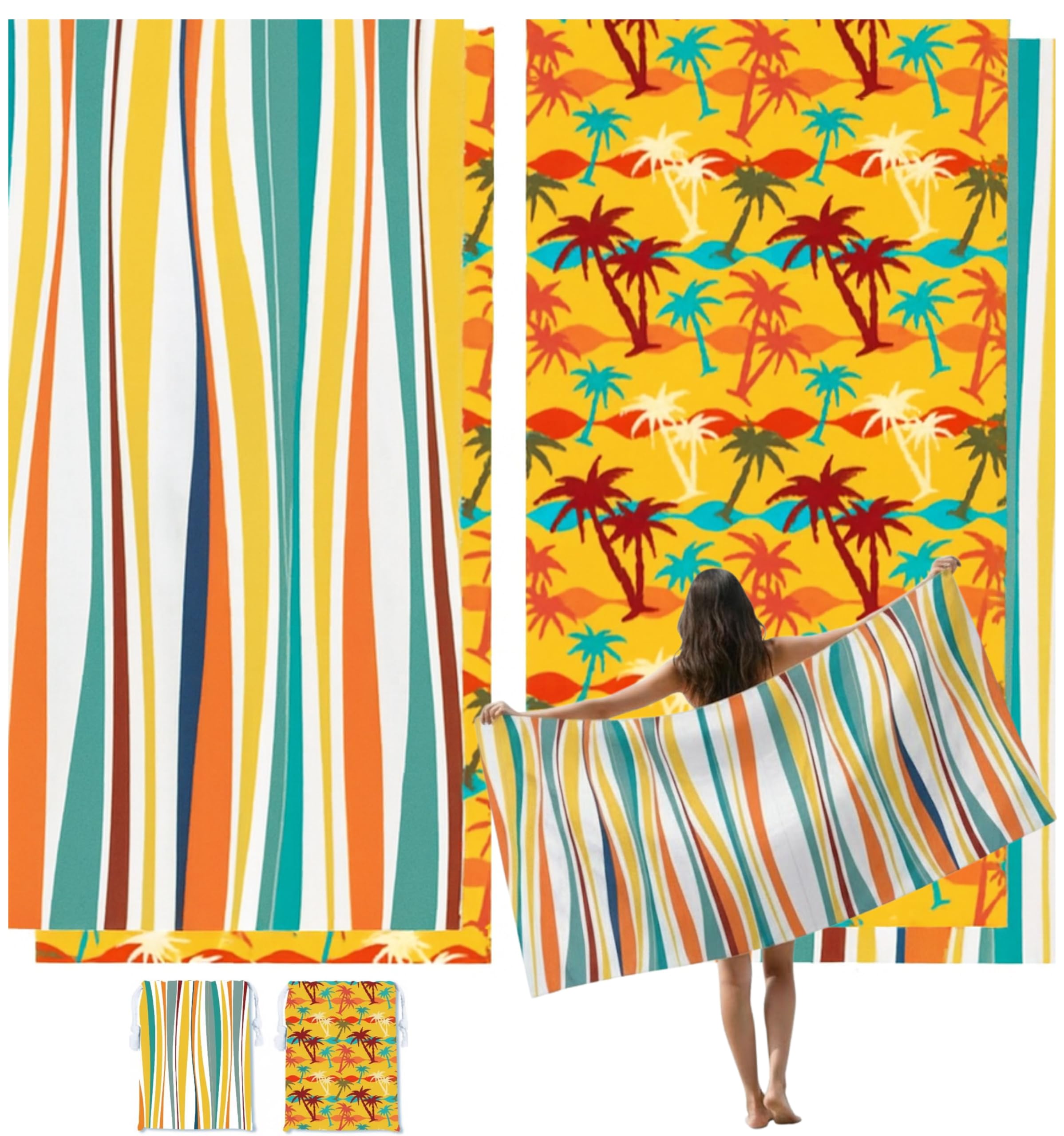 Microfiber Beach Towel – Sand-Free Quick-Dry Waffle Towel