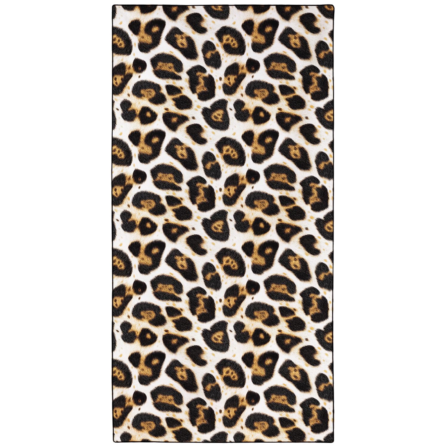 YISUMEI Leopard Print Beach Towel – Extra Large Quick Dry Microfibre