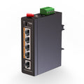 MokerLink 5 Port Industrial PoE Switch – 10/100Mbps DIN Rail & Wall Mount