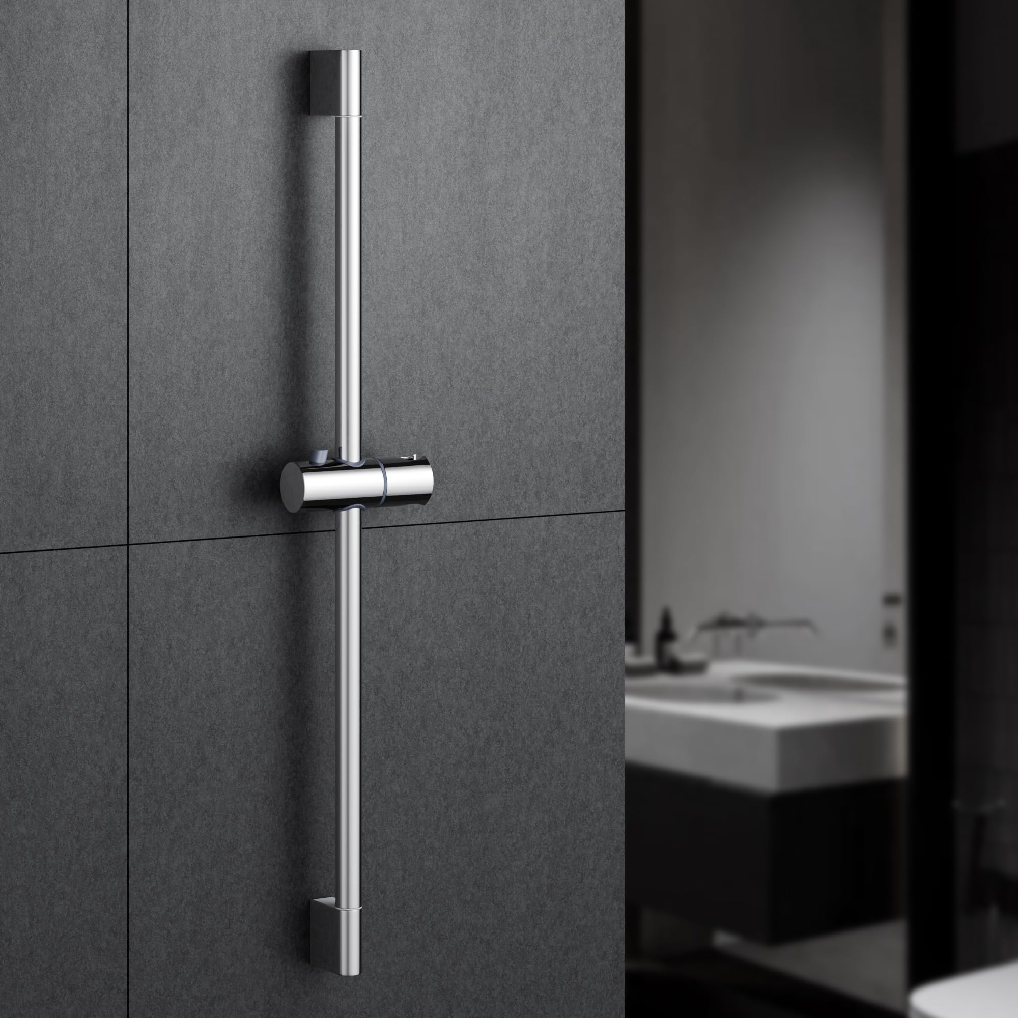 MORADO 70cm Shower Riser Rail | Stainless Steel Slider Bar - Chrome