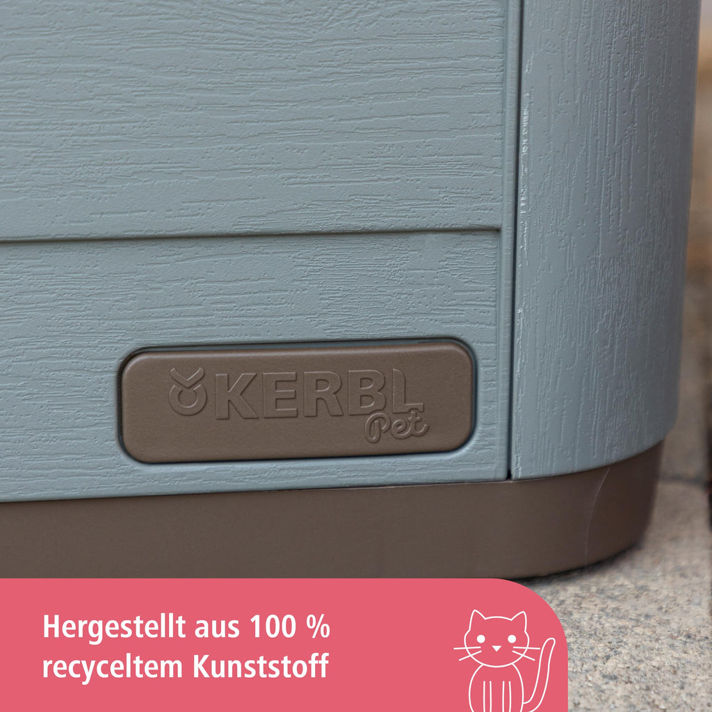 Kerbl Paola Eco Cat House – Weatherproof Recycled Plastic Outdoor Shelter