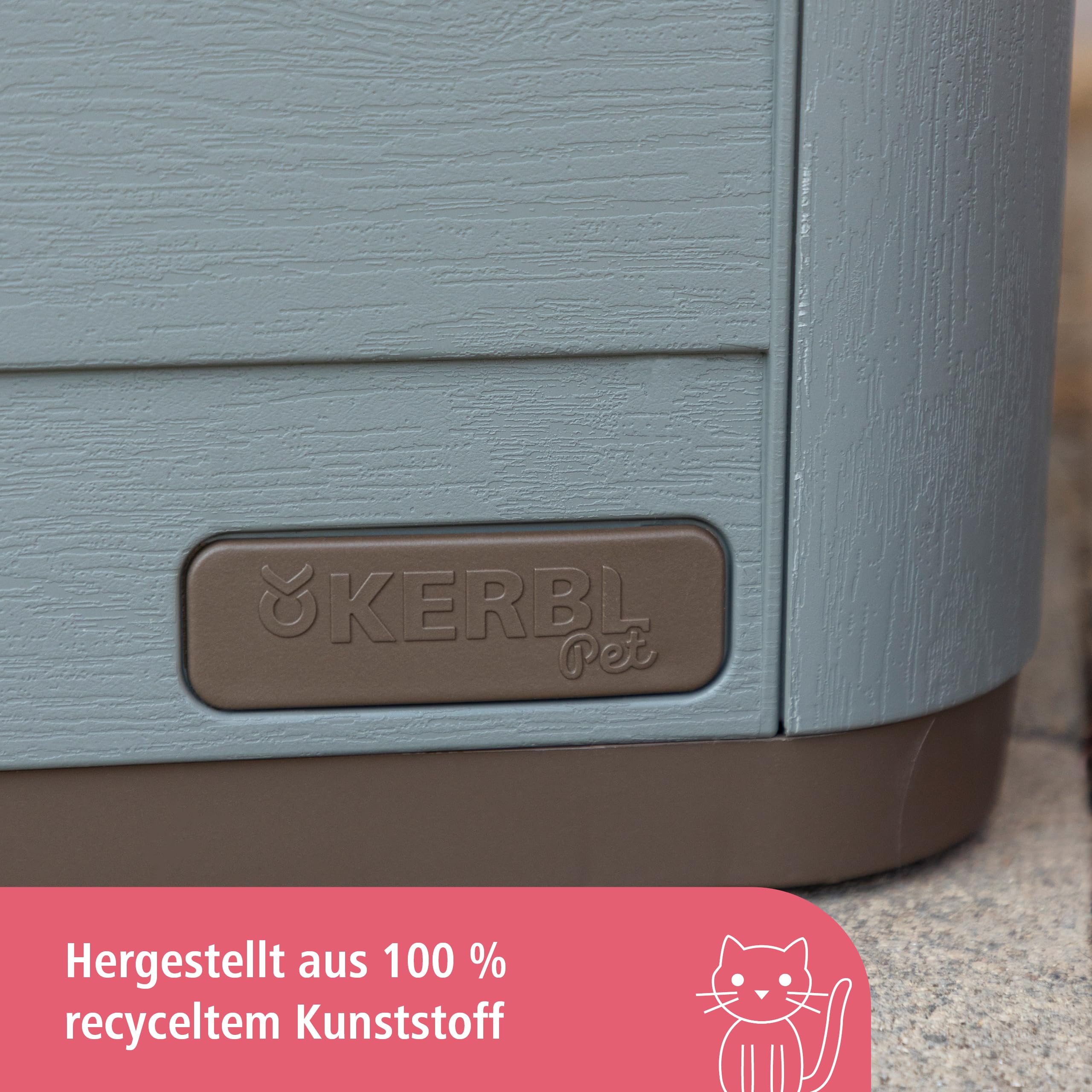 Kerbl Paola Eco Cat House – Weatherproof Recycled Plastic Outdoor Shelter