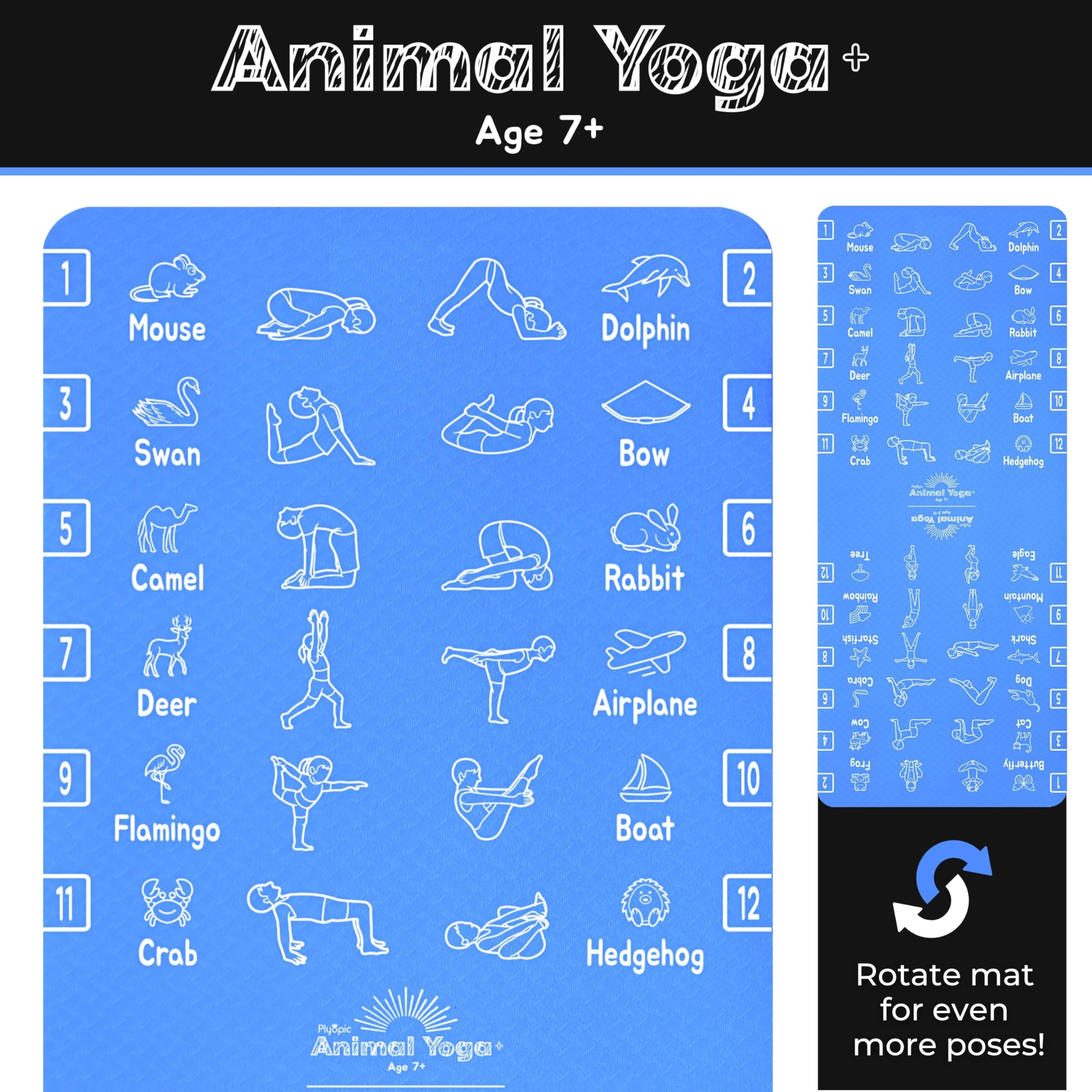 Plyopic Kids Yoga Mat – Non-Slip TPE Exercise Mat for Boys & Girls
