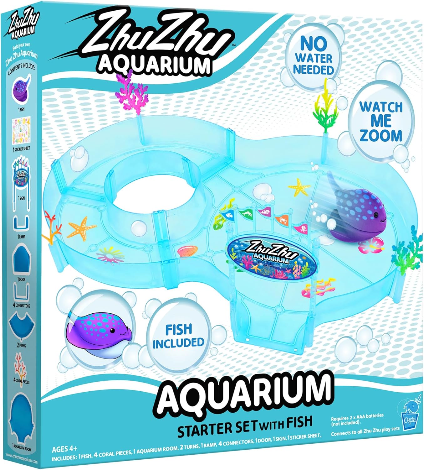 Zhu Zhu Aquarium Figure of 8 Starter Playset with Exclusive Fish