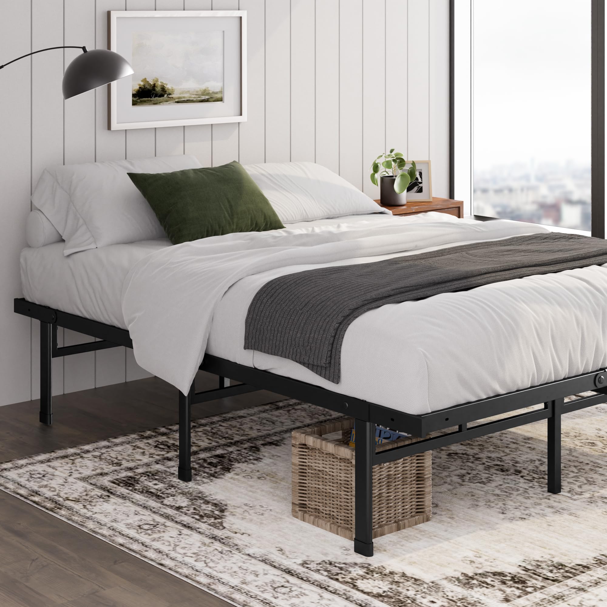 Zinus Justin Super King Metal Bed Frame | 180x200cm Steel Slat Support