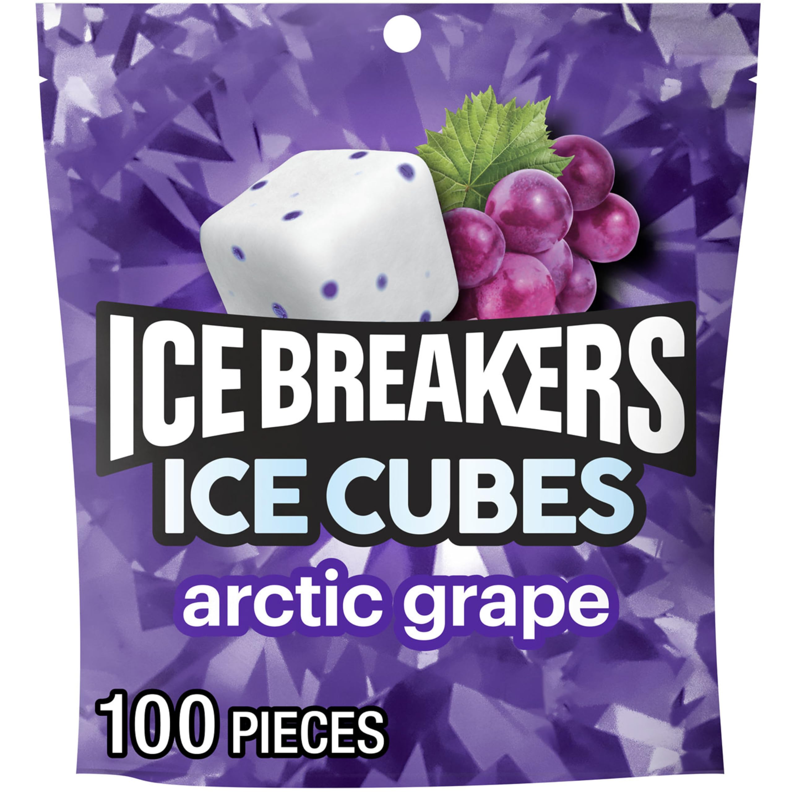 Ice Breakers Ice Cubes Sugar Free Arctic Grape Chewing Gum - 100 Pieces