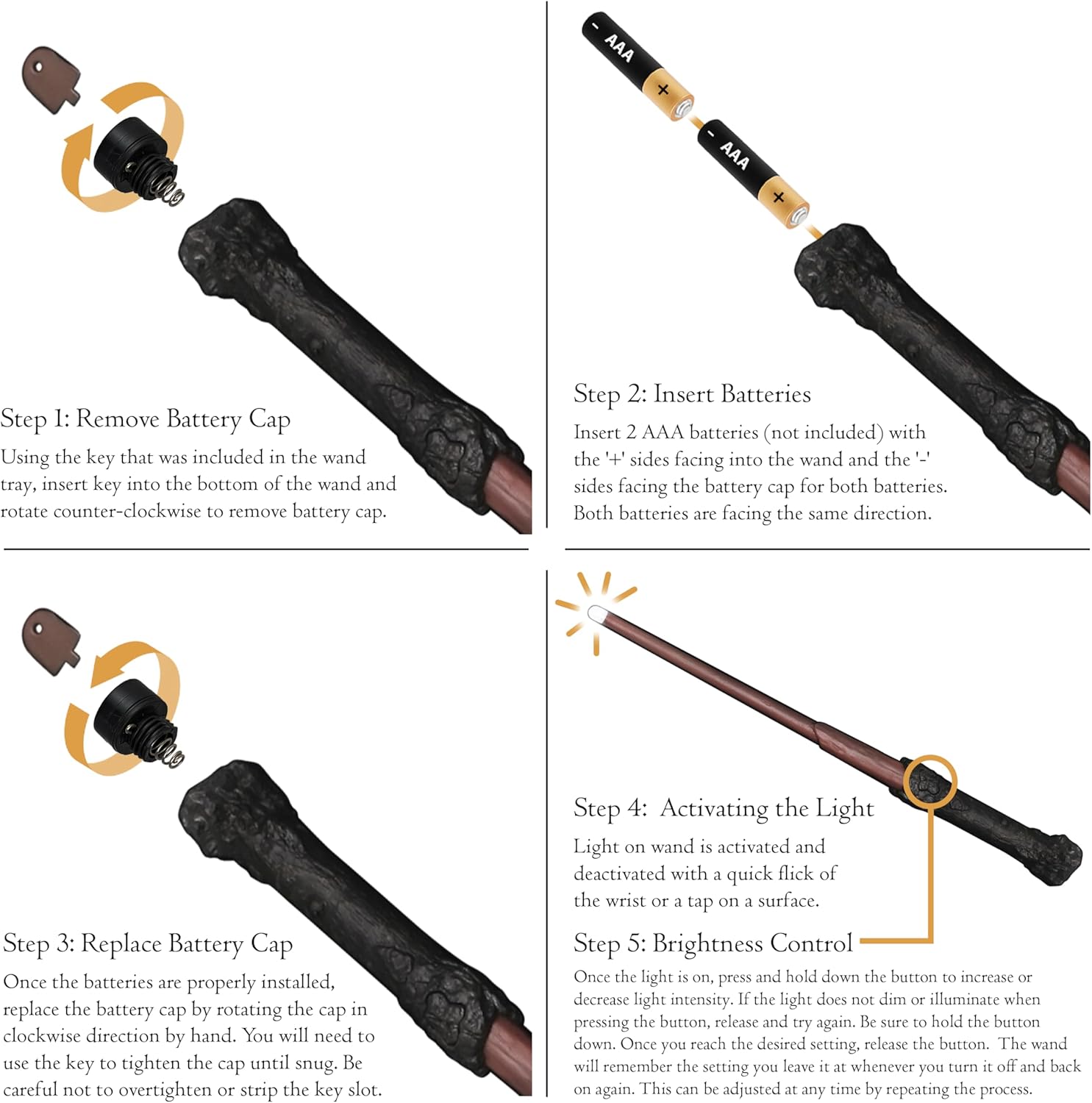 The Noble Collection Harry Potter Illuminating Wand - 14" Movie Replica