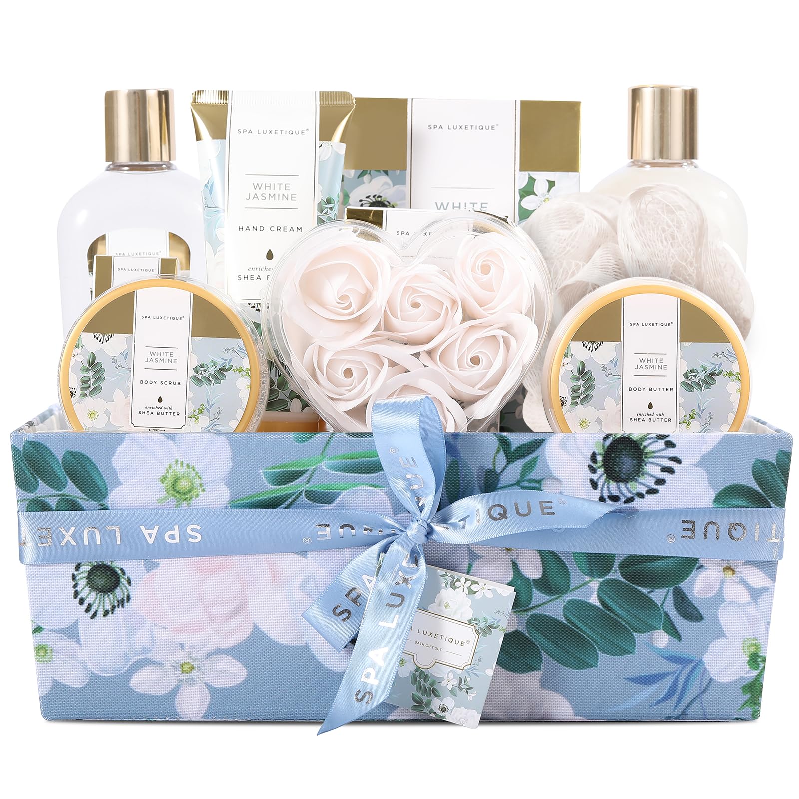 Spa Luxetique Jasmine Spa Gift Set | 12pc Pamper Hamper for Women