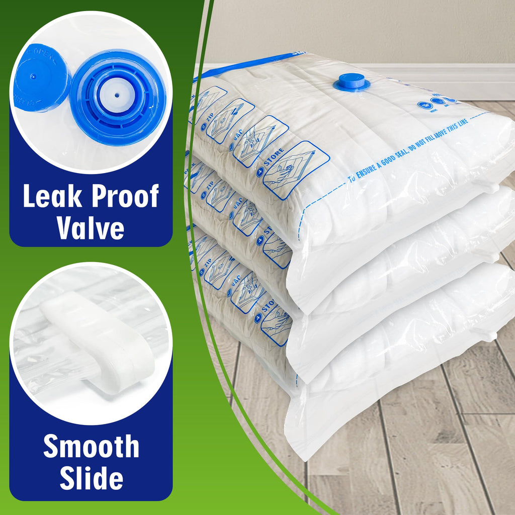 STORAGE MASTER Space Saver Bags for Travel and Home Reusable Vacuum Storage Bags Save 80% More Storage Space Work with Vacuum Cleaner - image 3