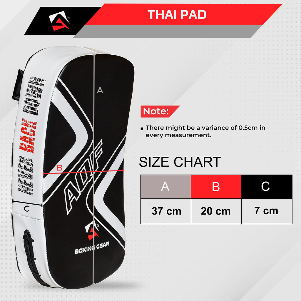 AQF Maya Hide Leather Curved Thai Kick Pads – MMA Strike Shield