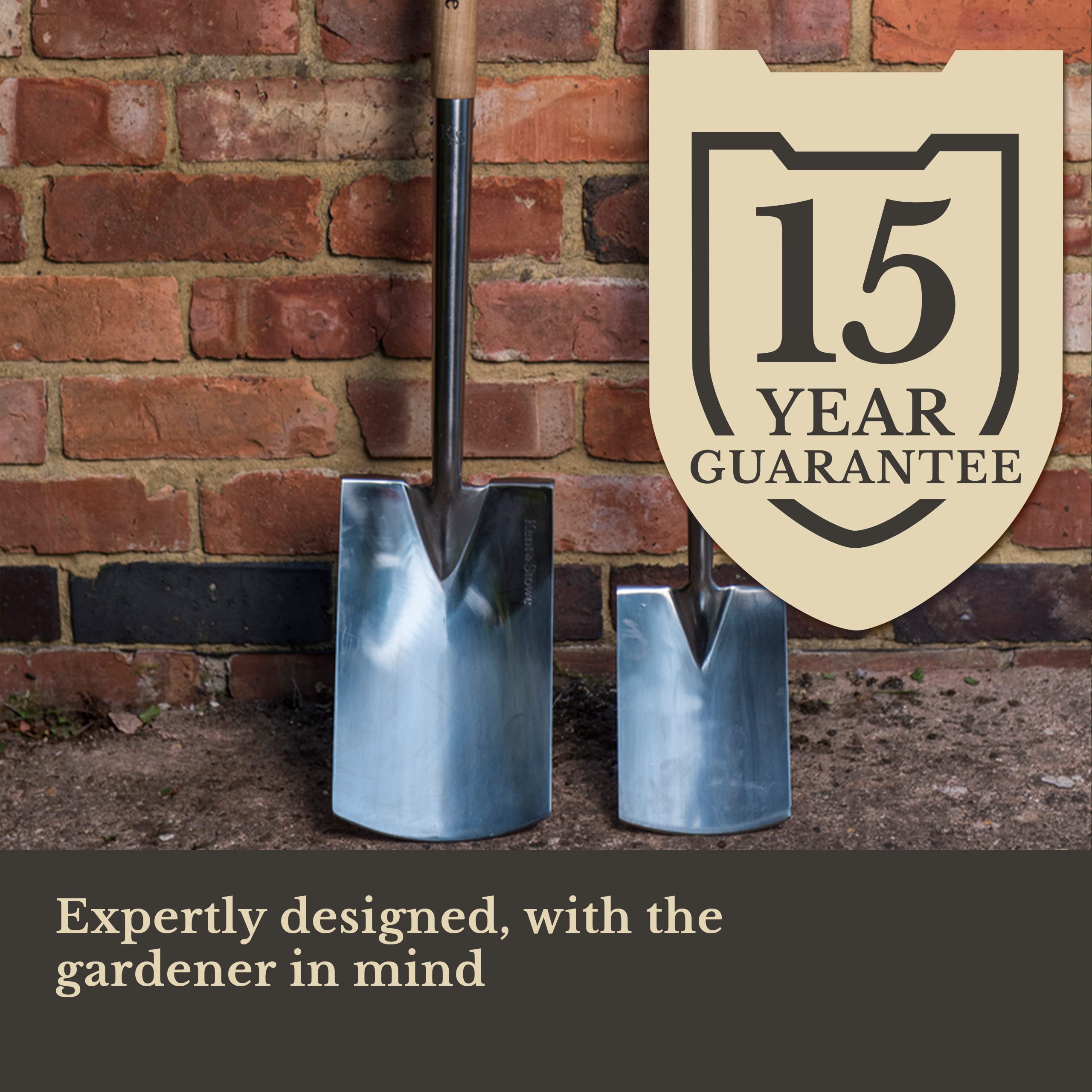Kent & Stowe Garden Life Stainless Steel Digging Spade – Ash Wood Handle