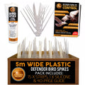 Defender Wide Plastic Bird Spikes | 5m Pigeon Deterrent with Silicone