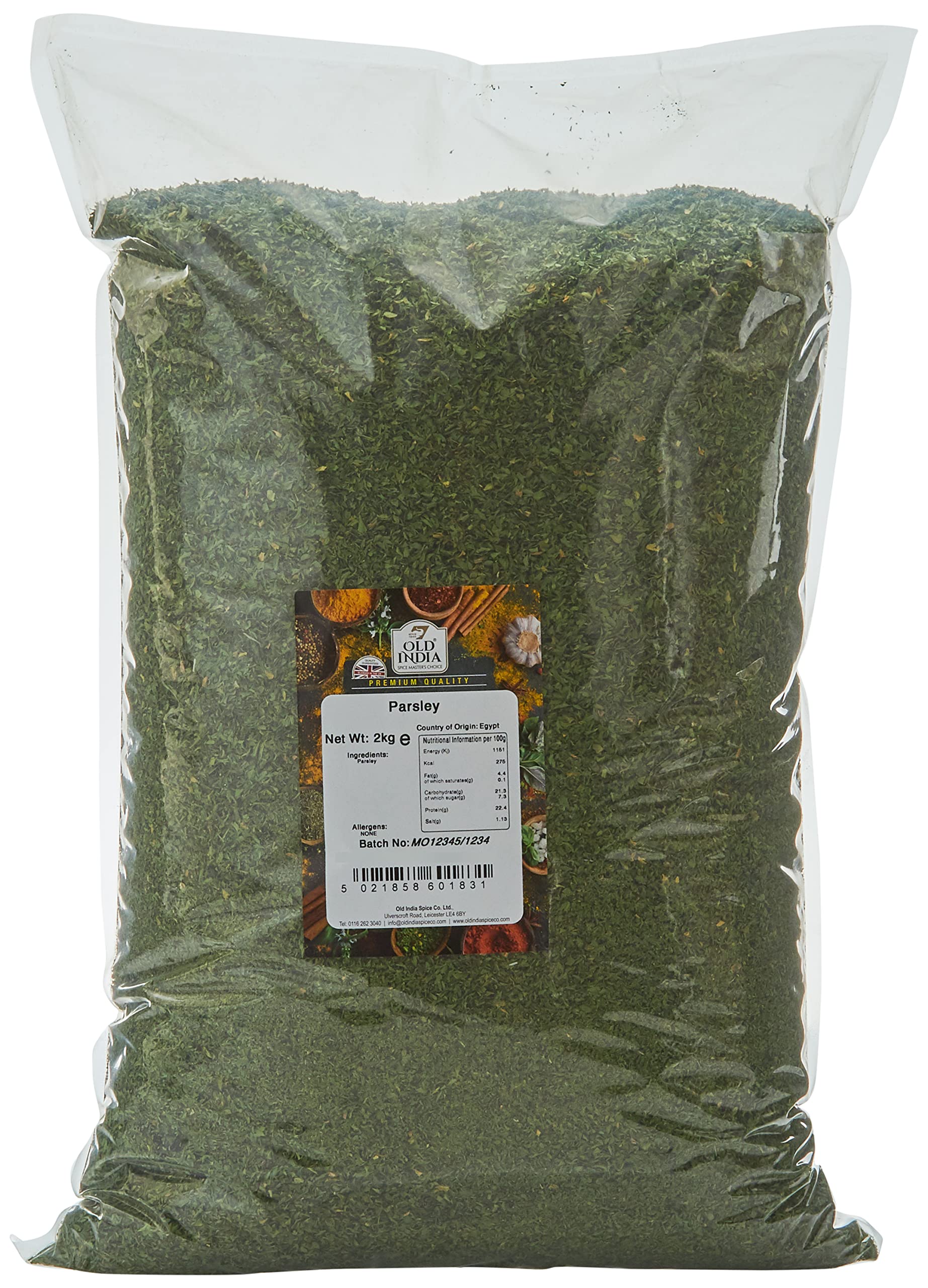 Old India Dried Parsley – 2kg Bulk Culinary Cooking Herbs |