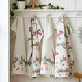 Catherine Lansfield Christmas Town Cotton 50x75cm Kitchen Tea Towel Pack of 4 Natural - image 1