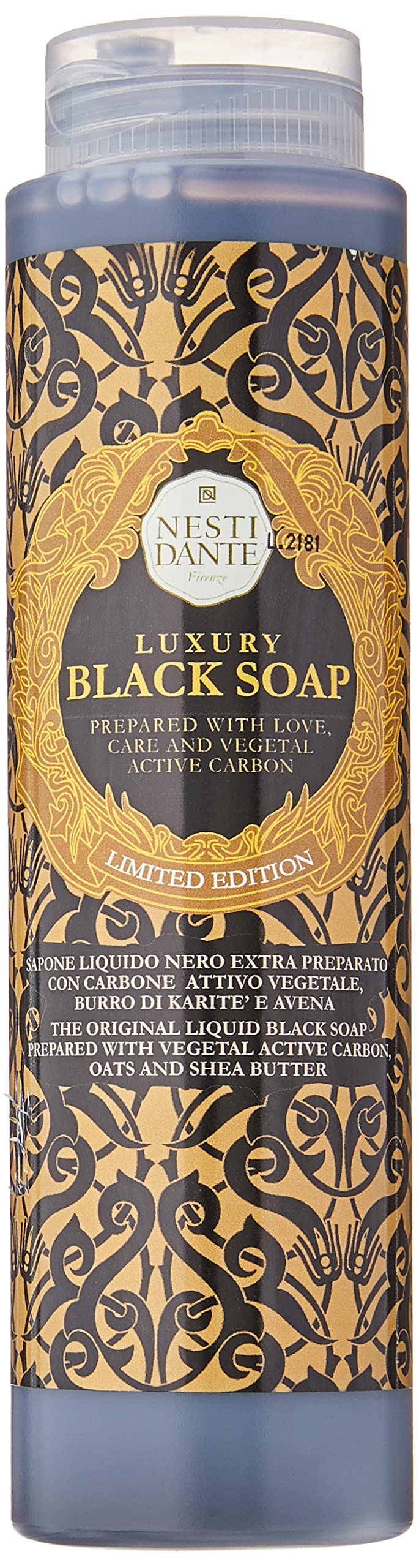 Nesti Dante Luxury Black Soap Shower Gel - Shea Butter & Patchouli 300ml
