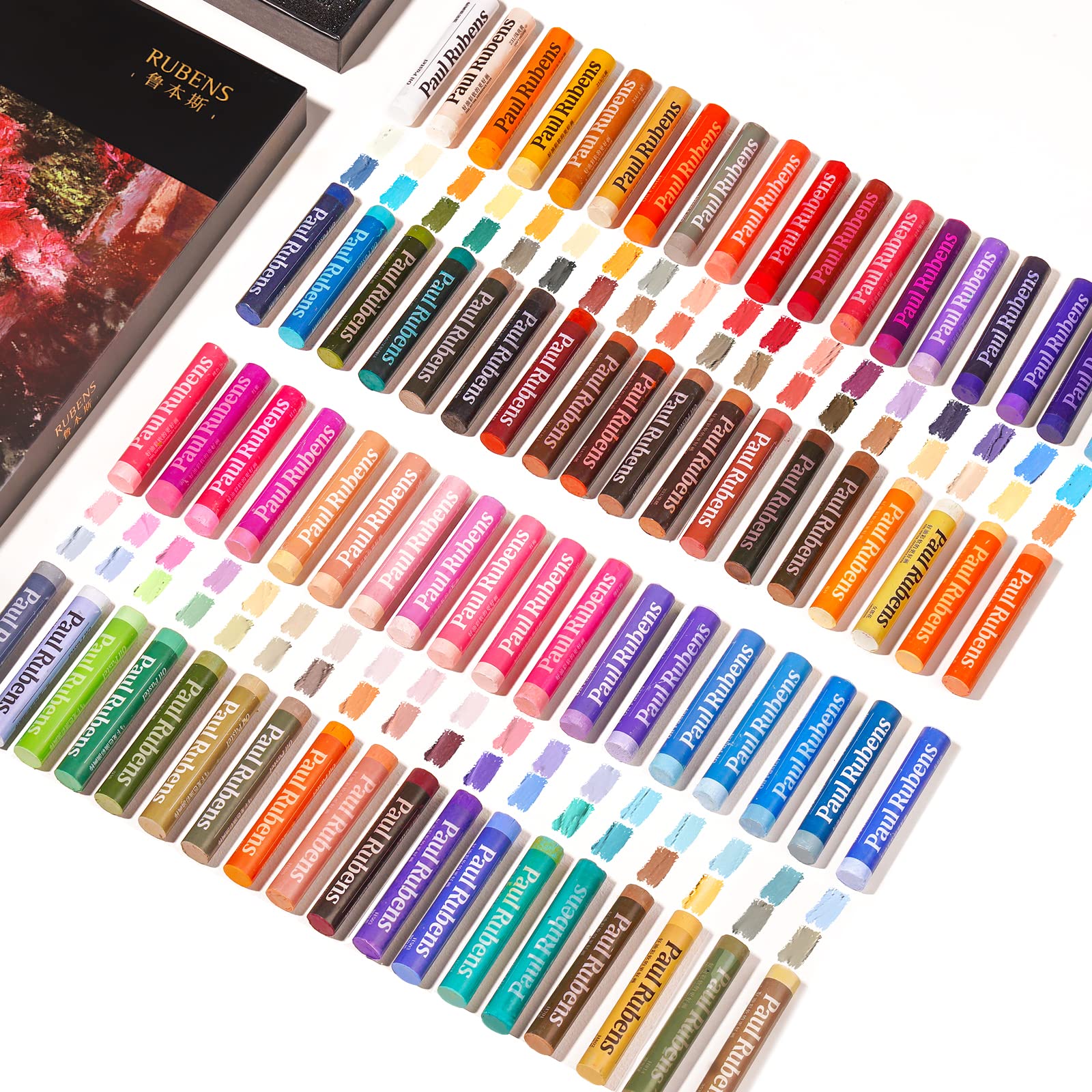 Paul Rubens Oil Pastels – 72 Floral Colors Soft Artist Drawing Set