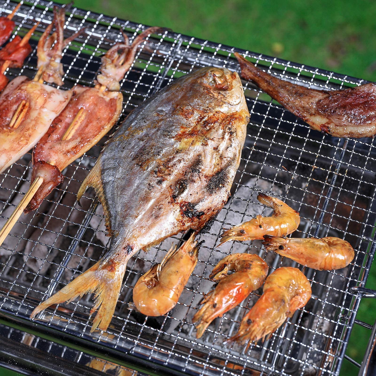 Uten Stainless Steel Charcoal BBQ Grill – Adjustable Height Outdoor BBQ