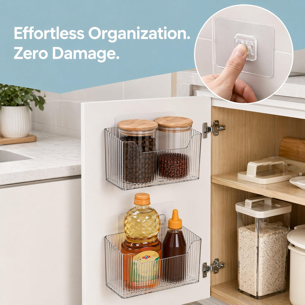 Xygobla 2 Pcs Self Adhesive Cabinet Door Organiser - image 4